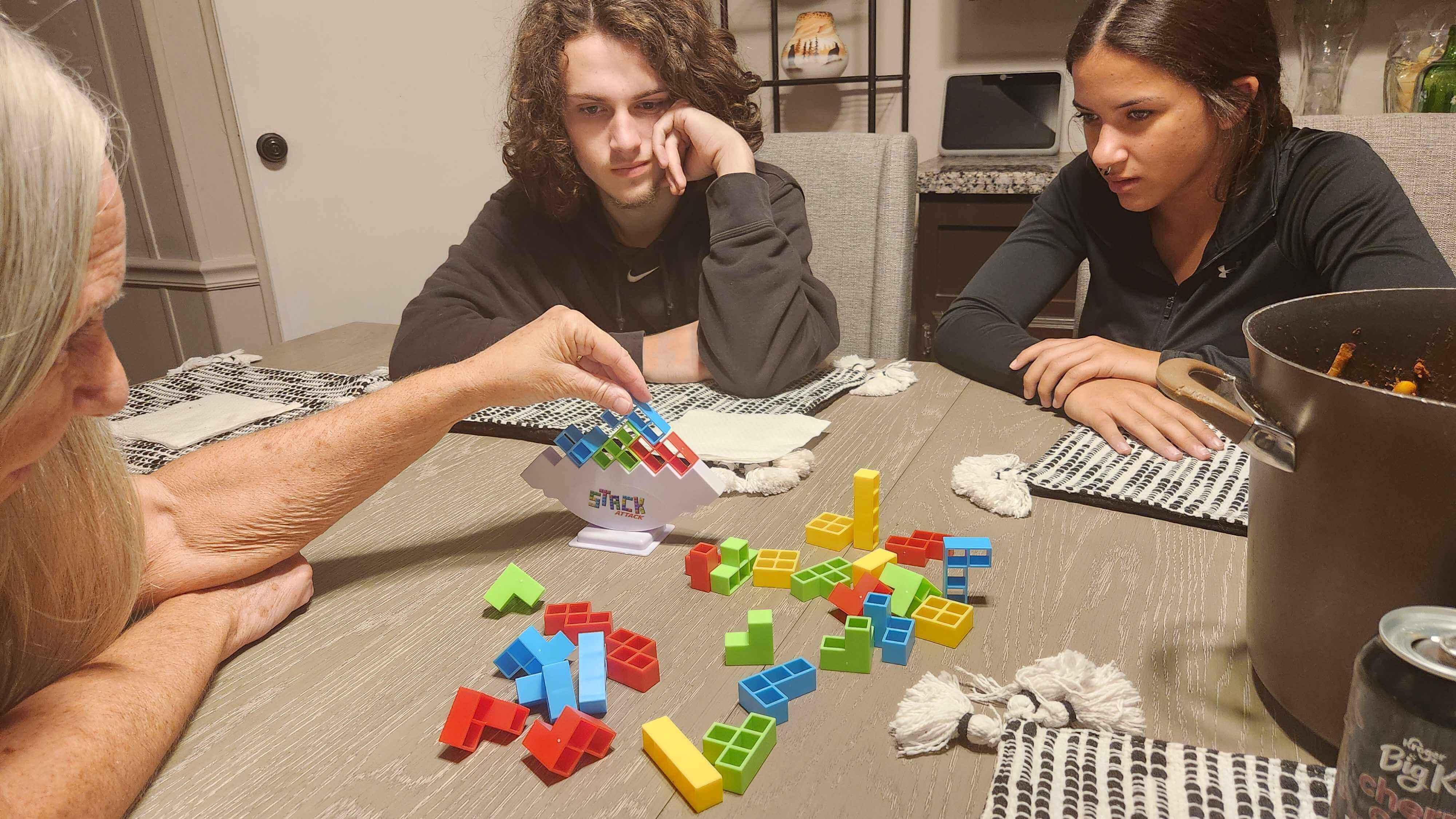 Stack Attack Review, 3 people playing