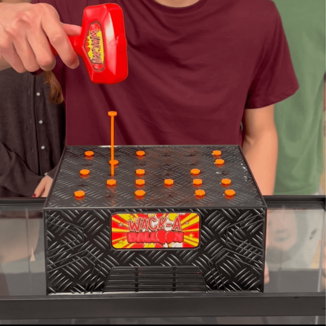 Wack A Balloon Mid Game, Hammering Plastic Nail